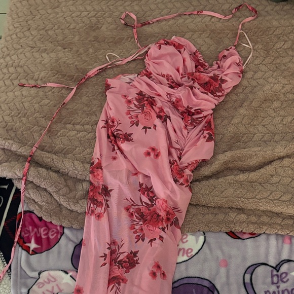 Fashion Nova Dresses & Skirts - Fashion Nova Pink Floral Backless Dress